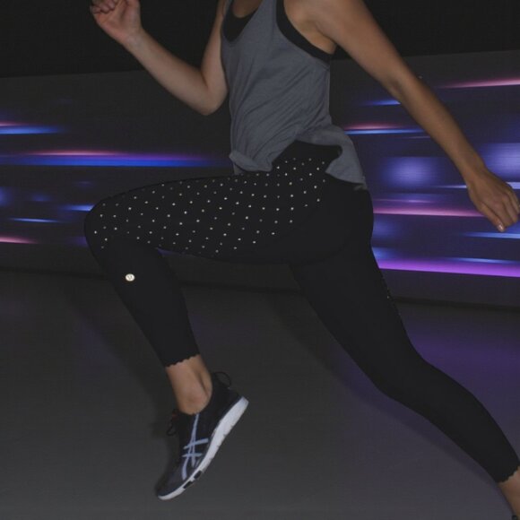 LULULEMON Tight Stuff Tight (Reflective) in Black / Night Fall Black Tricolor 6 - Picture 1 of 10